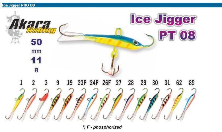 Žieminė Švytuoklė AKARA Ice Jigger PRO 08 50mm/11g
