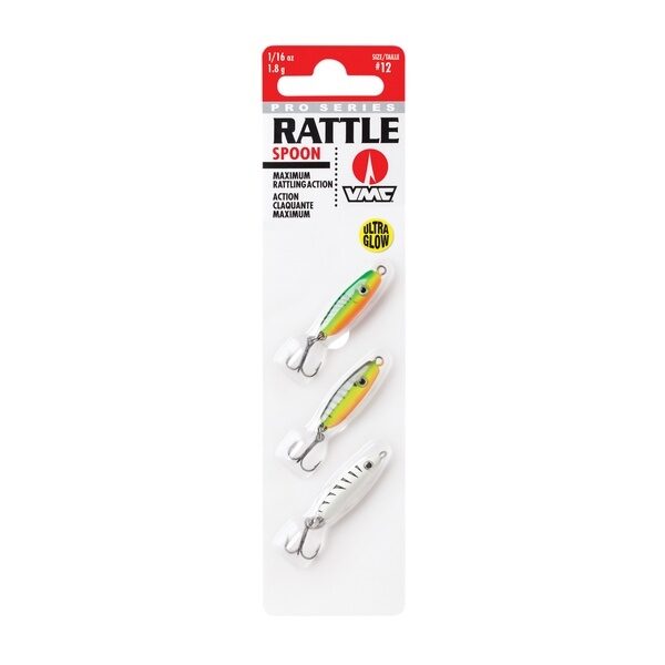 Žieminių blizgių rinkinys VMC Rattle Spoon Kit 7g Glow UV
