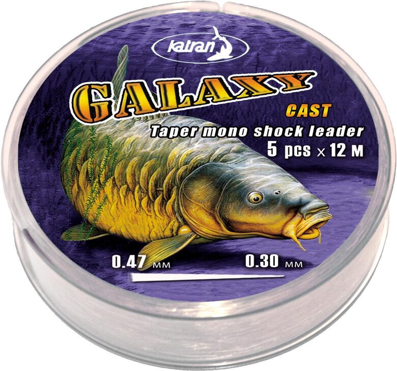 „Šoklyderis” KATRAN Galaxy Cast Taper Mono Shock Leader 12m x5 0,30-0,47mm