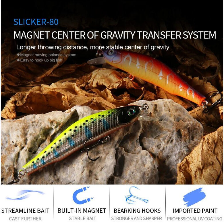 Vobleris BEARKING ZIP Orbit 80SP 8,5g (0,8-1,5m)