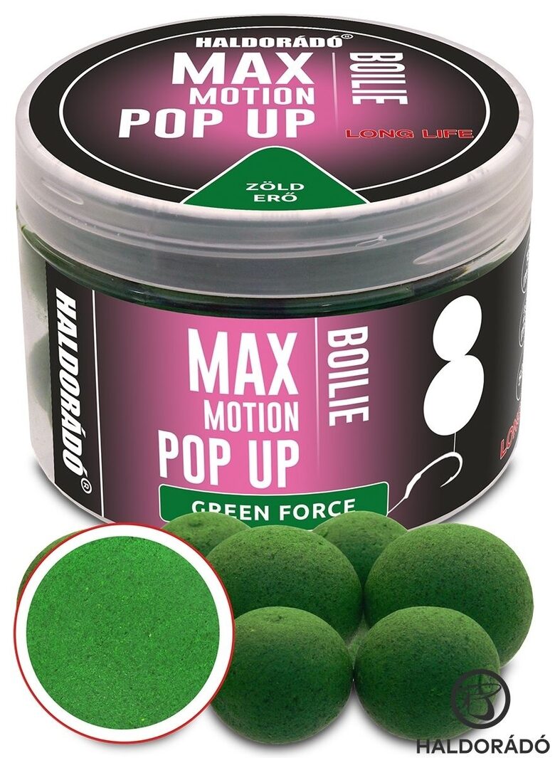 HALDORÁDÓ MAX MOTION Boilie Pop Up 16, 20 mm - Green Force