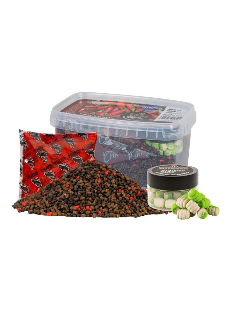Peletės Benzar Mix Summer Pellet Box 400g - Chili & Sausage