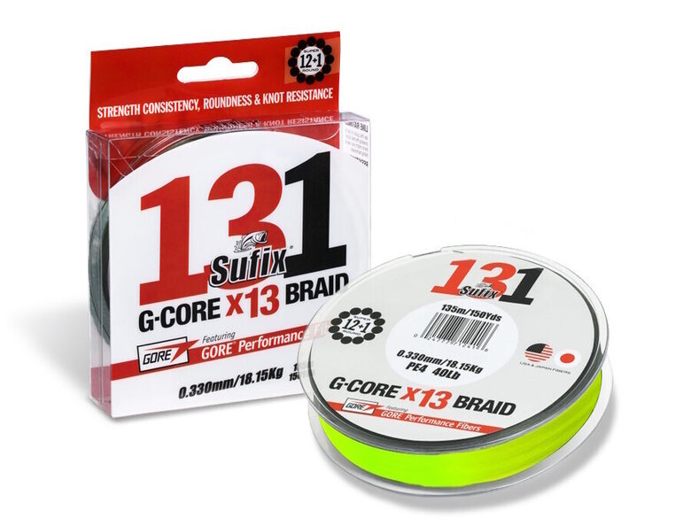 SUFIX 131 G-Core x13 Neon Chartreuse (150m-135m)