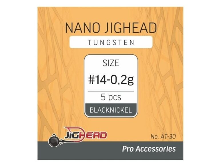 Volframinės avižėlės avižadrebiui Tungsten Nano JigHead BlackNickel