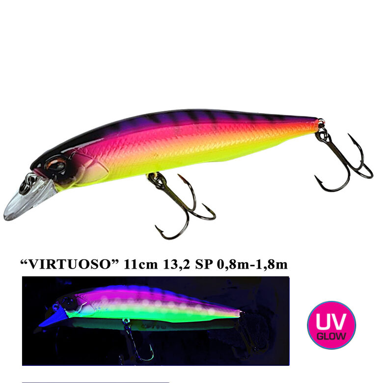 Vobleris Iron Wolf „VIRTUOSO” SP 11,0cm 0,8-1,8m 