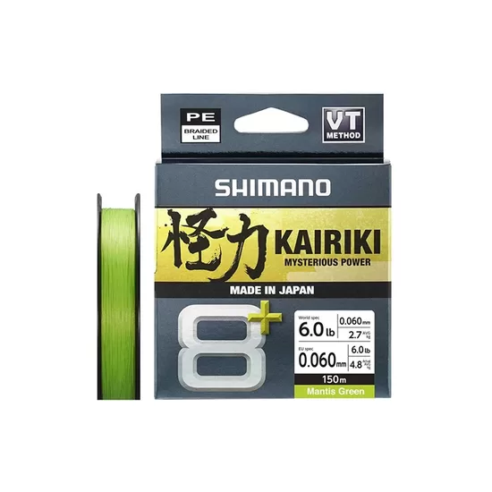 Pintas valas Shimano Kairiki 8+ M. Green 150m