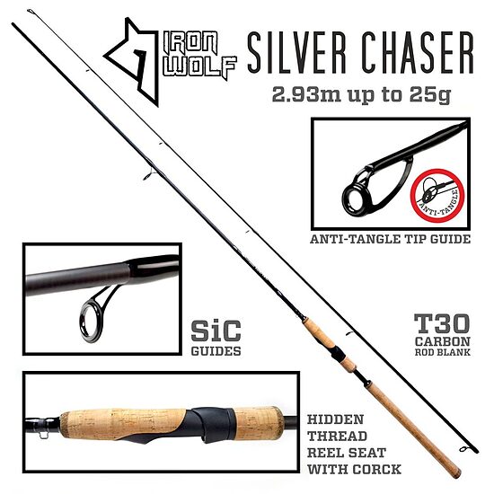 Spiningas Iron Wolf SILVER CHASER SPIN 2,95m/25g
