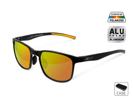 Poliarizuoti akiniai nuo saulės Delphin SG BLACK orange glasses 