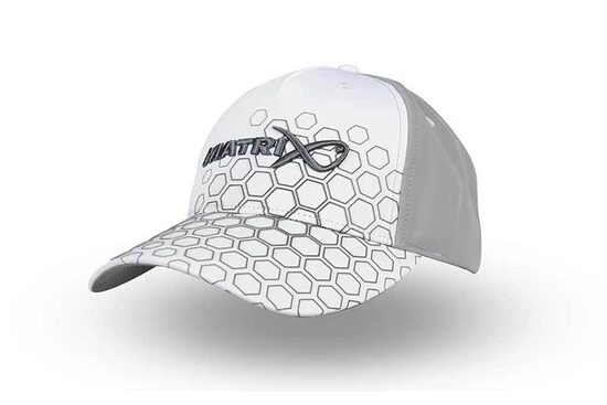 Matrix Hex Print Baseball Cap  - White