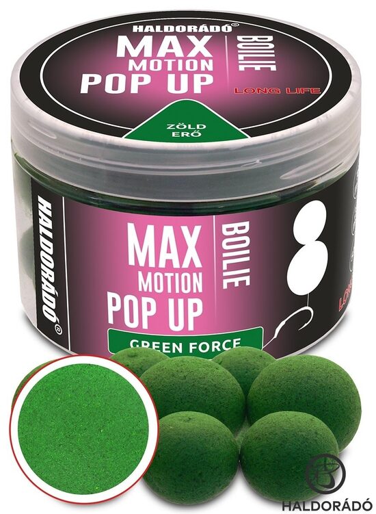 HALDORÁDÓ MAX MOTION Boilie Pop Up 16, 20 mm - Green Force