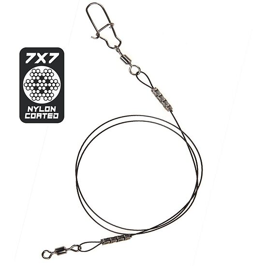 Pavadėlis Lucky John Pro 7x7 Coated 25 cm - 12kg