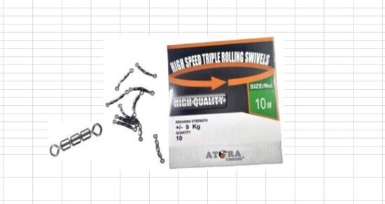 ATORA Suktukai HIGH SPEED TRIPLE SWIVELS 10#