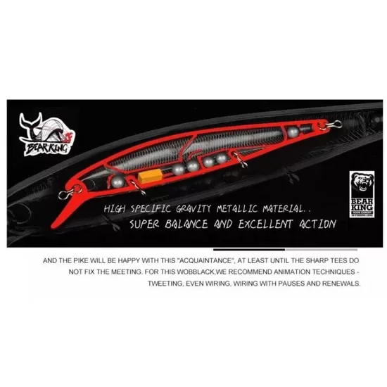 Vobleris BEARKING M115 Flanker 115F (0,6 - 1 m) 16g