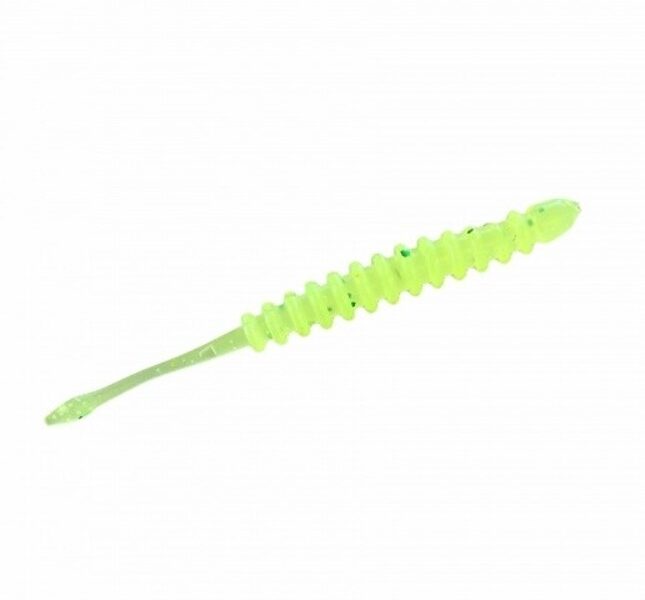 "Ribbed Worm" 1,8" 4,5cm.10vnt. Lime