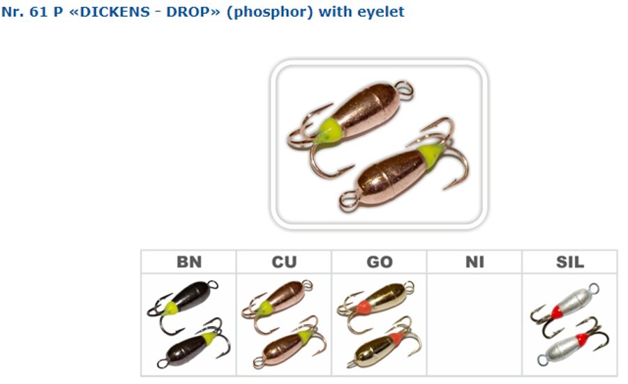 DICKENS - DROP no. 61 P (phosphorus) with loop