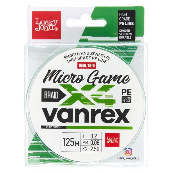 Lucky John Vanrex X4 Micro Game Fluo Green 125m